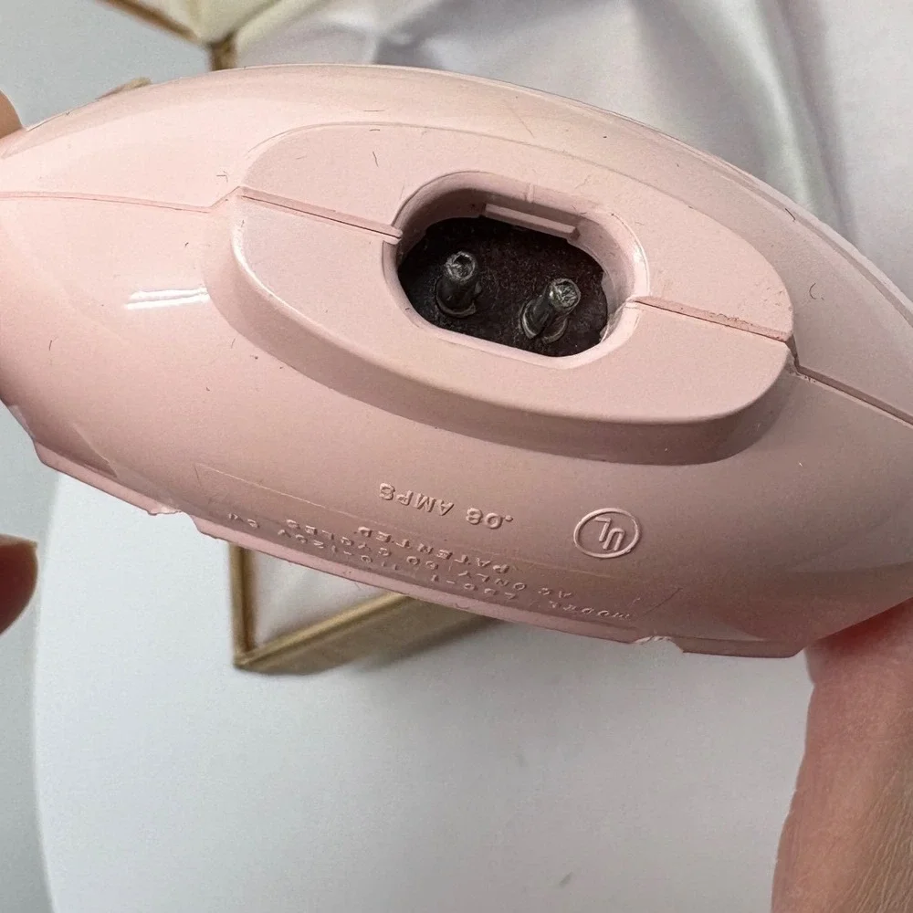 1960s Lady‎ Sunbeam LS5-1 Electric Shaver Pink Gold Starburst Original Box MCM